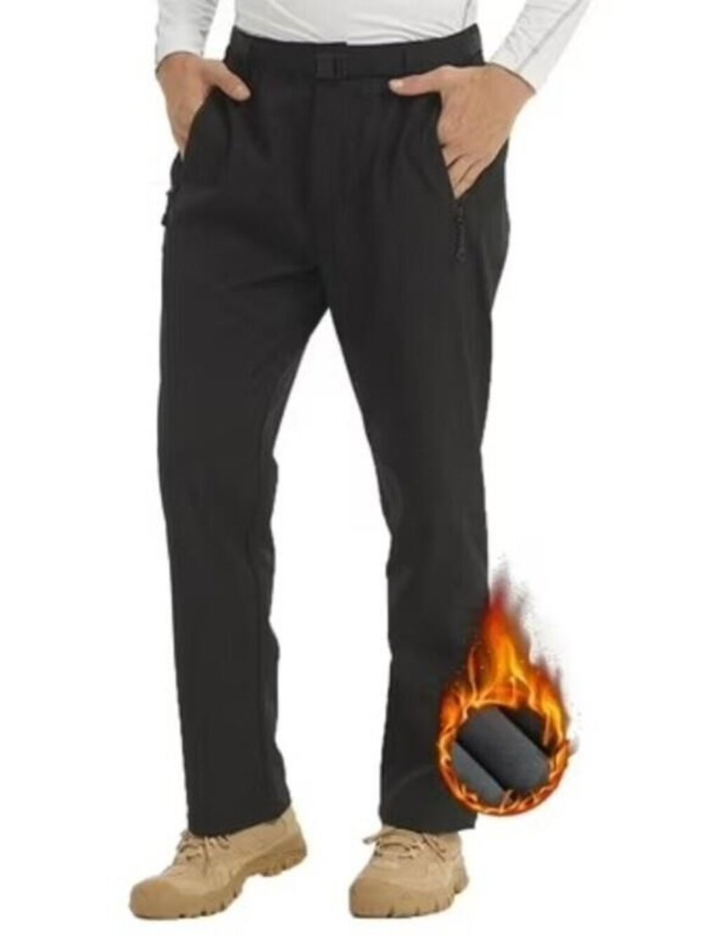 Yushow Snow Ski Pants Fleece Lined, Hiking Softshell Pants (Men's)
